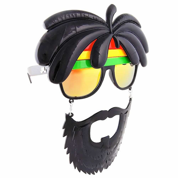Rasta Sunglasses with Beard | Sun-Staches